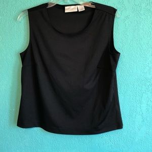 Black sleeveless top
